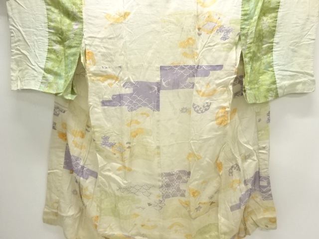 Japanese Kimono / Chirimen Kinsha Silk